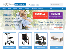Tablet Screenshot of mccannsmedical.com